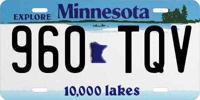 MN license plate 960TQV