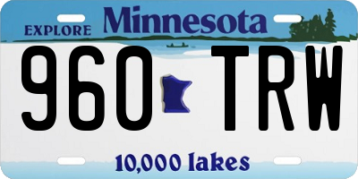 MN license plate 960TRW