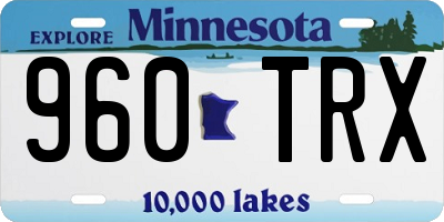 MN license plate 960TRX