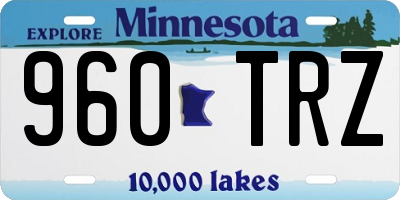 MN license plate 960TRZ