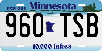 MN license plate 960TSB