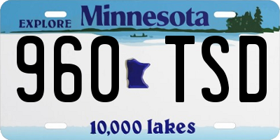 MN license plate 960TSD