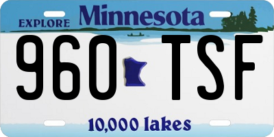 MN license plate 960TSF