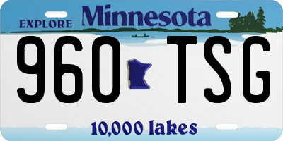 MN license plate 960TSG