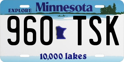 MN license plate 960TSK
