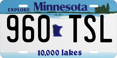 MN license plate 960TSL