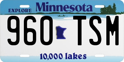MN license plate 960TSM