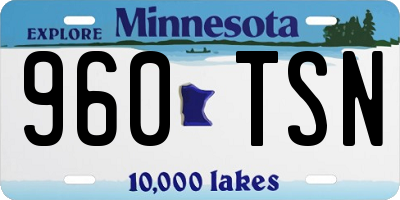 MN license plate 960TSN