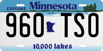 MN license plate 960TSO