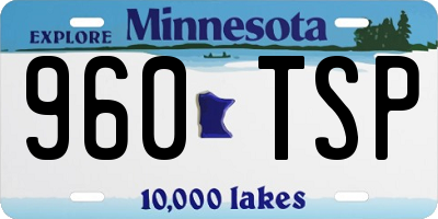 MN license plate 960TSP