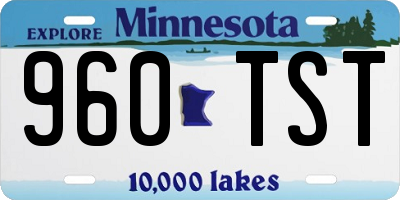 MN license plate 960TST
