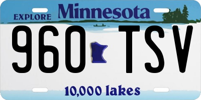 MN license plate 960TSV
