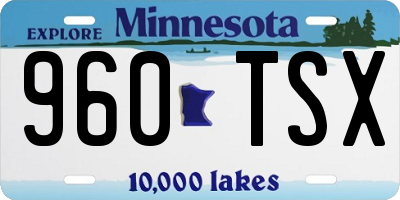 MN license plate 960TSX