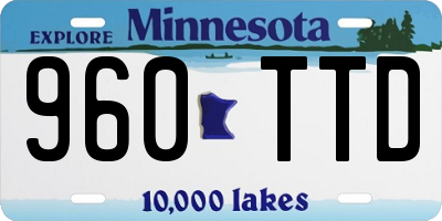 MN license plate 960TTD