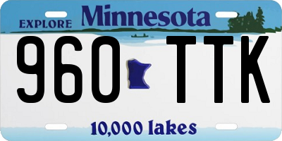 MN license plate 960TTK