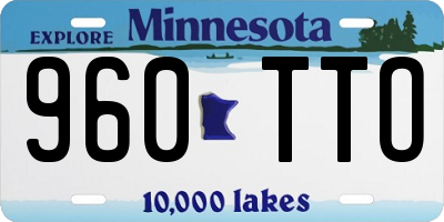 MN license plate 960TTO