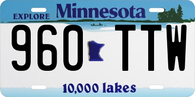 MN license plate 960TTW