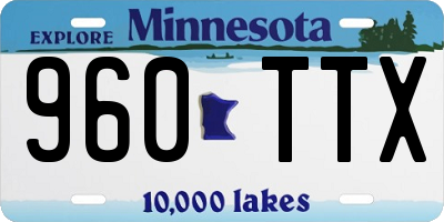MN license plate 960TTX