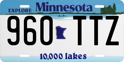 MN license plate 960TTZ