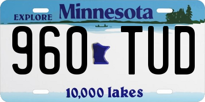 MN license plate 960TUD
