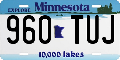MN license plate 960TUJ