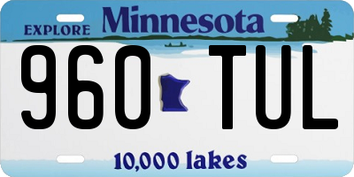 MN license plate 960TUL