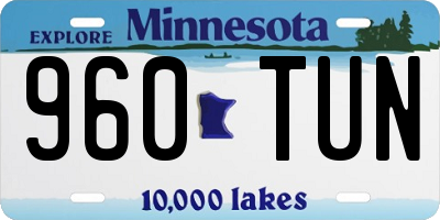 MN license plate 960TUN