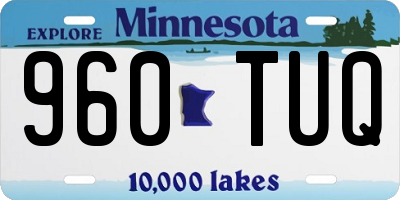 MN license plate 960TUQ