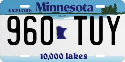 MN license plate 960TUY