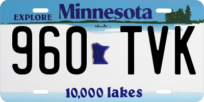 MN license plate 960TVK