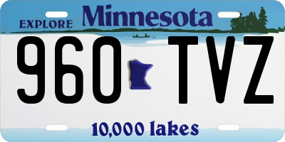 MN license plate 960TVZ