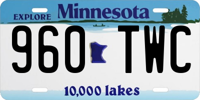 MN license plate 960TWC