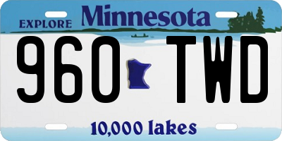 MN license plate 960TWD