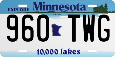 MN license plate 960TWG