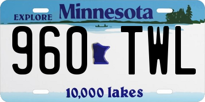 MN license plate 960TWL