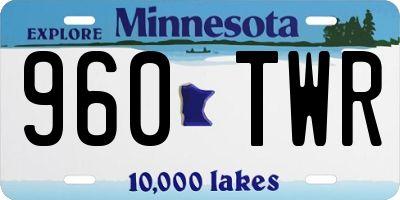 MN license plate 960TWR
