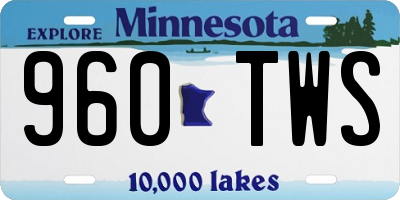 MN license plate 960TWS