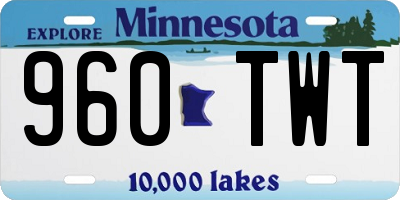 MN license plate 960TWT