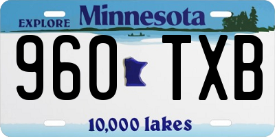 MN license plate 960TXB