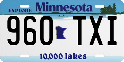 MN license plate 960TXI