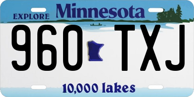 MN license plate 960TXJ