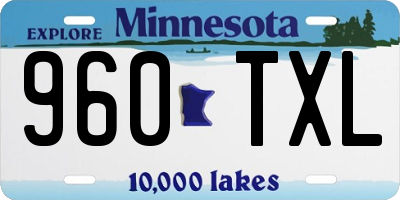 MN license plate 960TXL