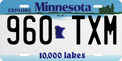 MN license plate 960TXM