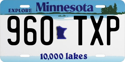 MN license plate 960TXP