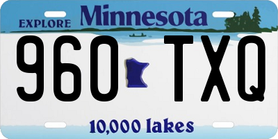 MN license plate 960TXQ