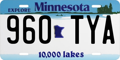 MN license plate 960TYA
