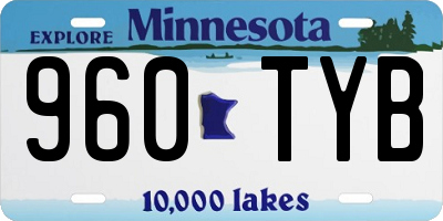 MN license plate 960TYB