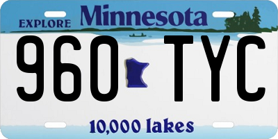 MN license plate 960TYC