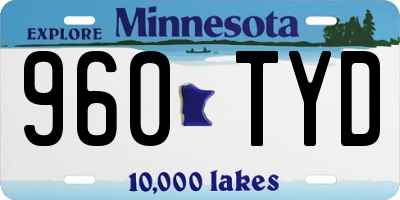 MN license plate 960TYD