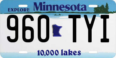 MN license plate 960TYI